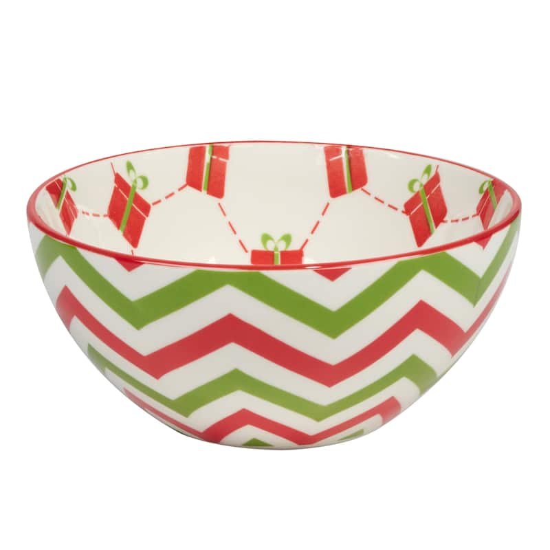 Certified International Holiday Fun 13 oz. All Purpose Bowls, Set of 6 Assorted Designs - 13 oz.