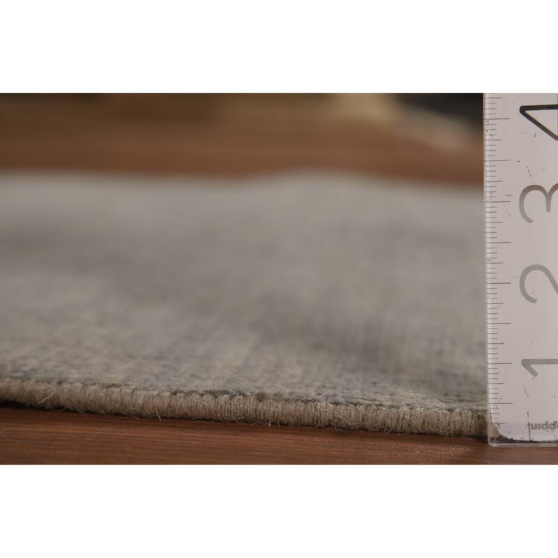 Striped Gray Gabbeh Modern Rug Handmade Wool Carpet - 3'3" x 4'6"