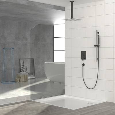 Shower Faucets Sets 16 Inch Ceiling Install Rainfall Shower Head