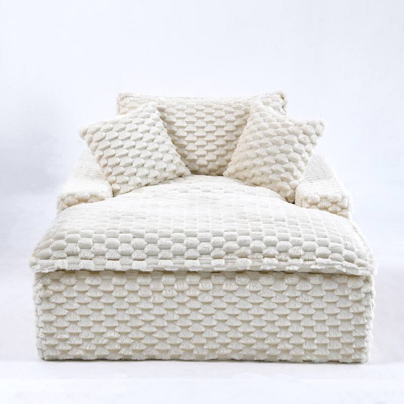 51 - inch Comfort - bearing Sofa: Two Pillows and One Backrest, Suitable for Multiple Scenarios in Bedrooms and Living Rooms