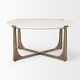 preview thumbnail 11 of 16, Atticus Black Wood and Antiqued Gold Metal Coffee Table
