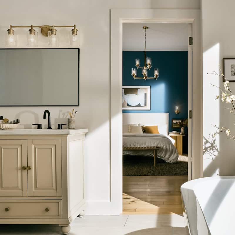 Kichler Lighting Winslow 30 in. 4-Light Natural Brass Vanity Light - 30 in