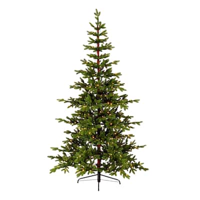National Tree Company 7.5 ft. Pre-lit Feel Real Dancer Pine Artificial Christmas Tree with 350 Clear Lights + PowerConnect