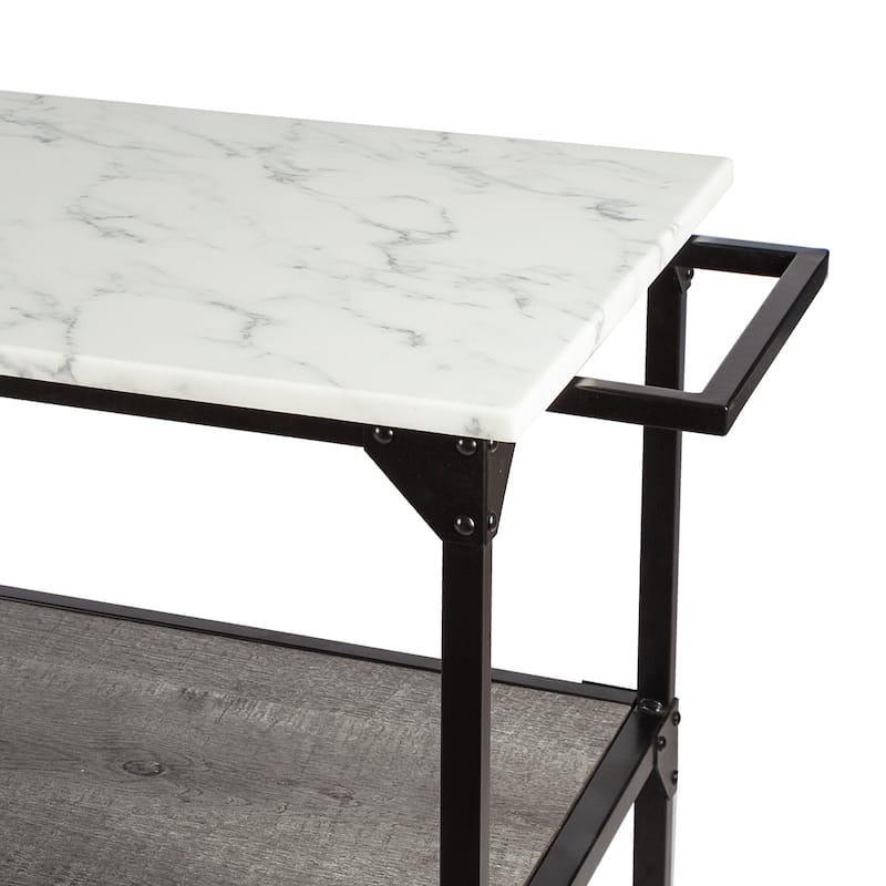 Contemporary Kitchen Island Bar Cart with Wheels