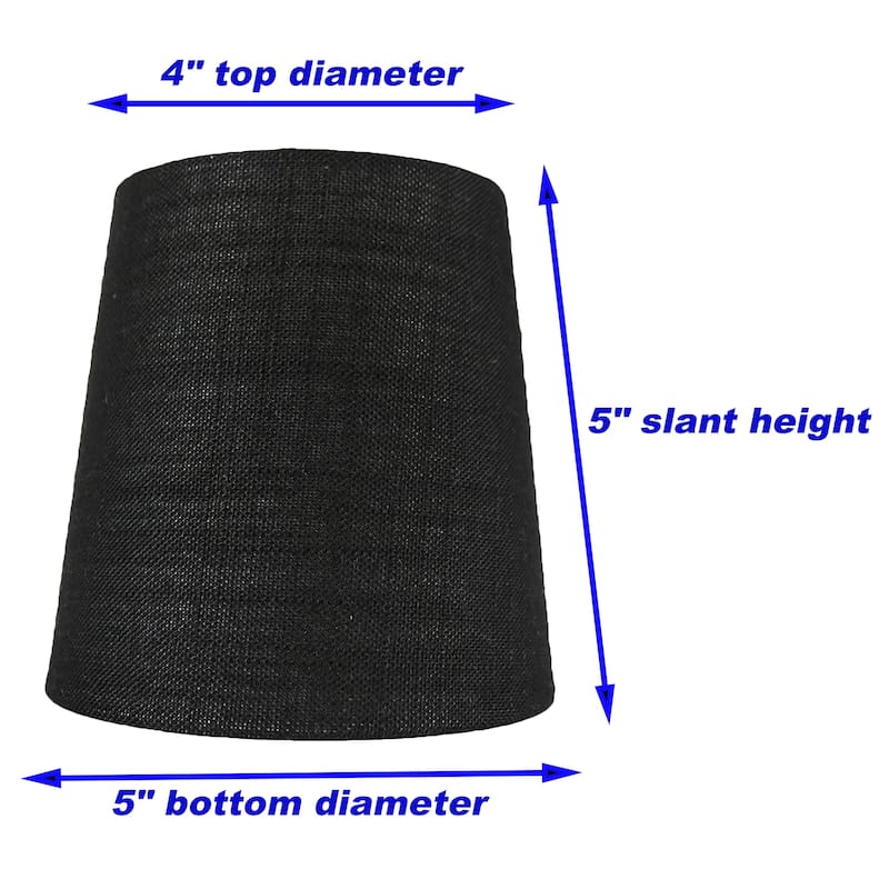 MERIVILLE Linen Clip On Chandelier Lamp Shades, 4-inch by 5-inch by 5-inch