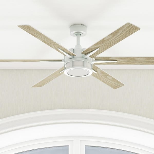 slide 2 of 10, 56" Honeywell Kaliza Indoor Modern Ceiling Fan with Remote, Bright White