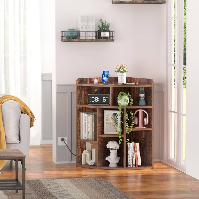 3-Tier Corner Cabinet with Adjusting Shelves