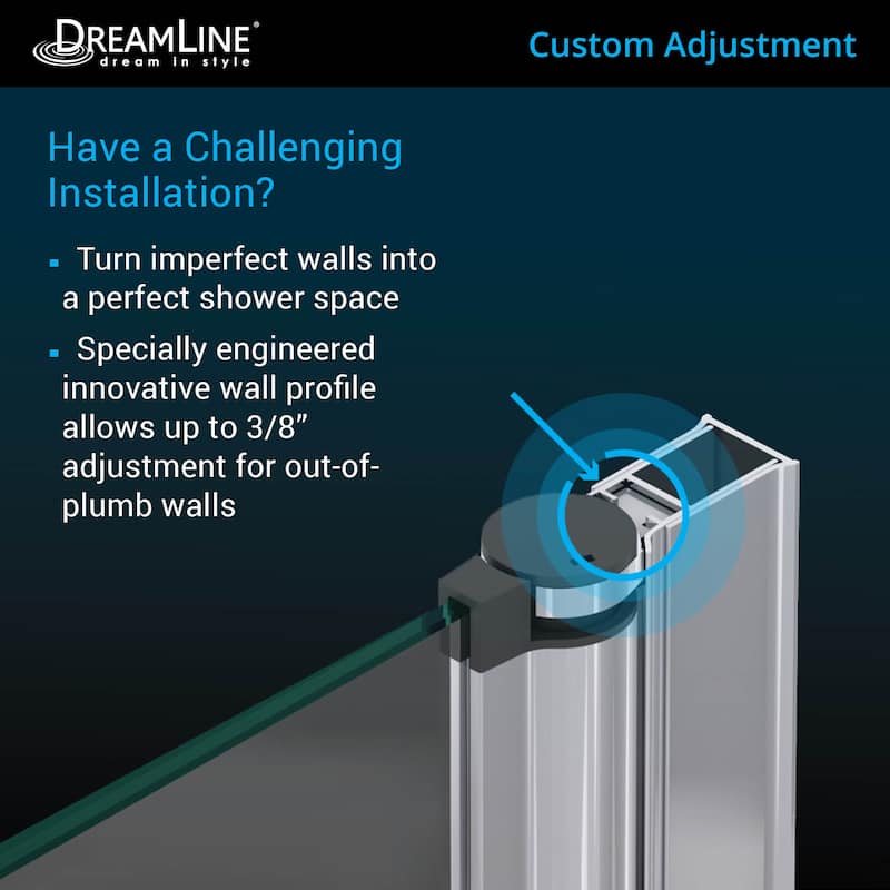 DreamLine Aqua Fold 33 1/2 in. W x 72 in. H Frameless Bi-Fold Shower Door - 33.5" W