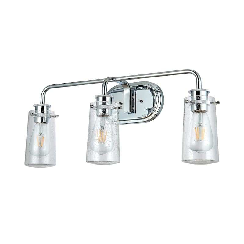 3 LT Bathroom Vanity with Bubble Glass - Chrome