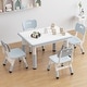 preview thumbnail 8 of 12, Table and 4 Chairs Set for Ages 2-10 Height Adjustable Grey