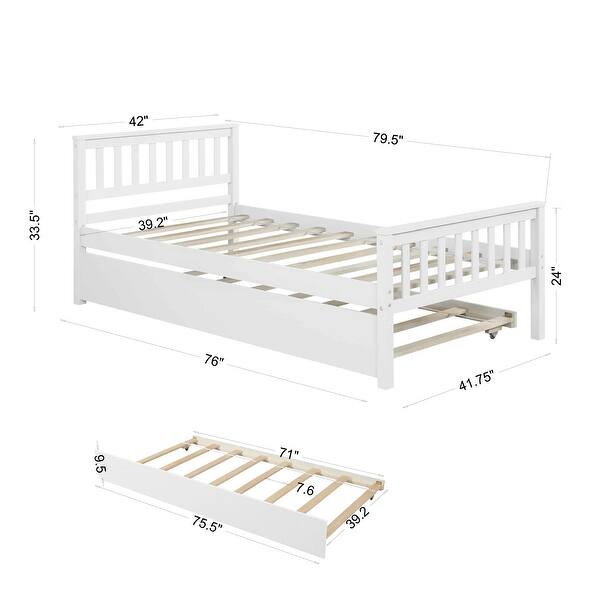 Twin Bed with Trundle and Headboard, Perfect for Space-Conscious Rooms