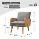 preview thumbnail 35 of 57, Carmina Upholstered Accent Chair with Natural Rattan Arms by HULALA HOME