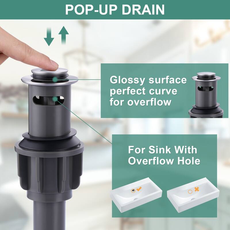 WOWOW 4 in. Centerset Double Handle High Arc Bathroom Faucet