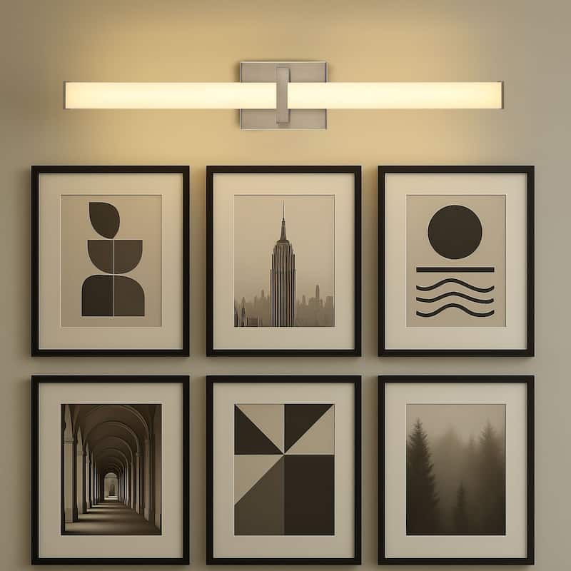 Golden Lighting Elon Integrated LED 30in Vanity in Pewter - Silver