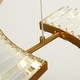 preview thumbnail 9 of 11, Modern Glam 1-Light LED Crystal Chandeliers Island Lights for Kitchen Island - W 40.4" x H 2" x D 16.1"