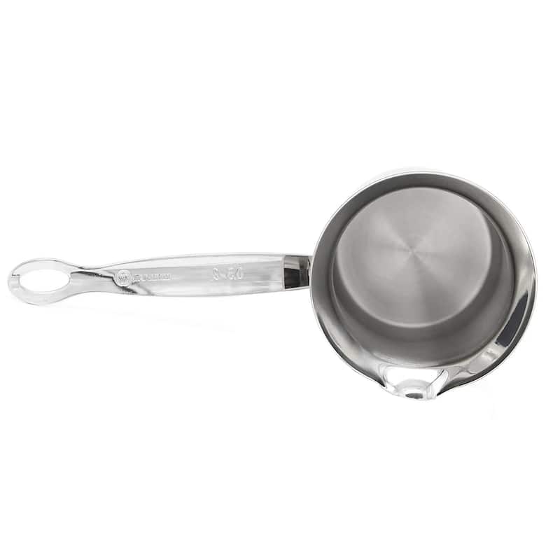 Classic 8 Ounce Stainless Steel Turkish Coffee Pot in Silver