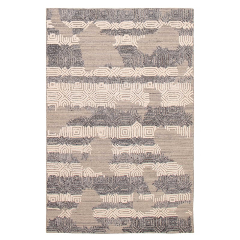 ECARPETGALLERY Hand-knotted Tangier Light Grey Wool Rug - 5'2 x 8'0 - Light Grey - 5'2 x 8'0