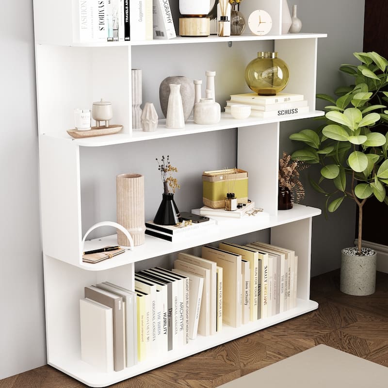 Buffet Display Cabinet Bookshelf Bookcase 81.9 Inches Tall Bookshelf
