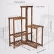 preview thumbnail 3 of 6, 6 Tiers Corner Wooden Plant Stand Shelf Garden Patio Flowers Holder