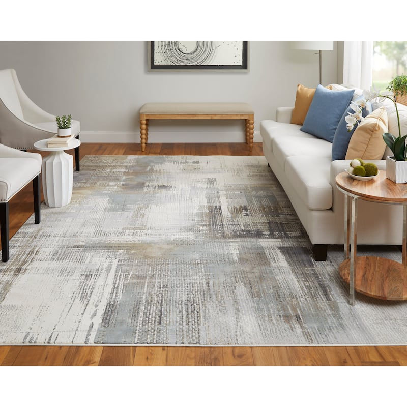 Grand Bazaar Takara Machine Made Abstract Modern Area Rug