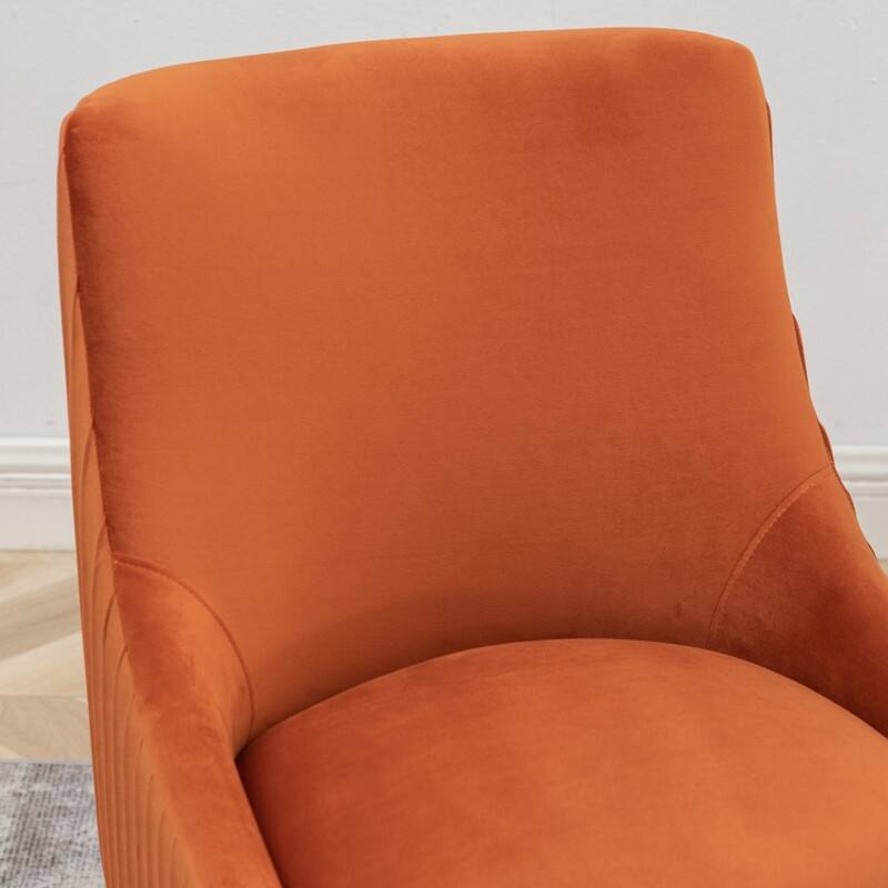 SEYNAR Mid Century Velvet Accent Dining Chair Set of 2 with Rear Handle