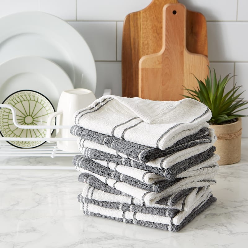 J&M Ribbed Terry Dishcloth (Set of 12)
