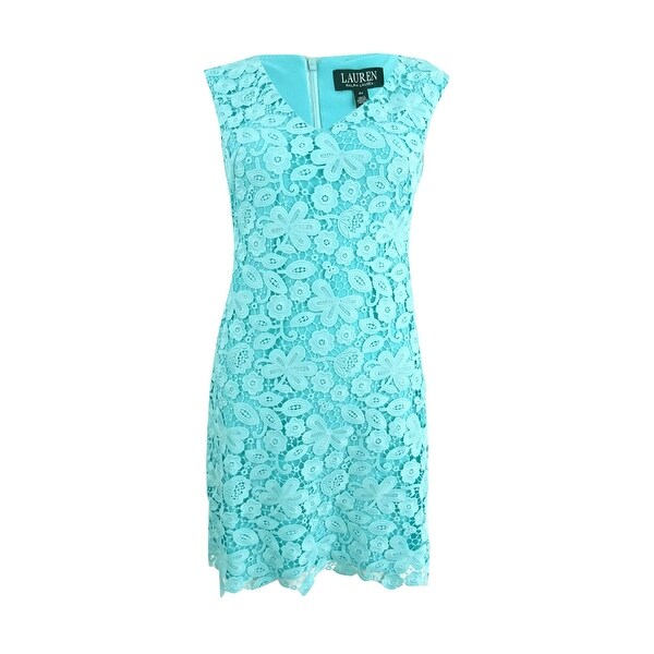 lauren ralph lauren floral lace dress