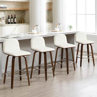 Upholstered Wood Swivel Bar Stools/ Counter Stool
