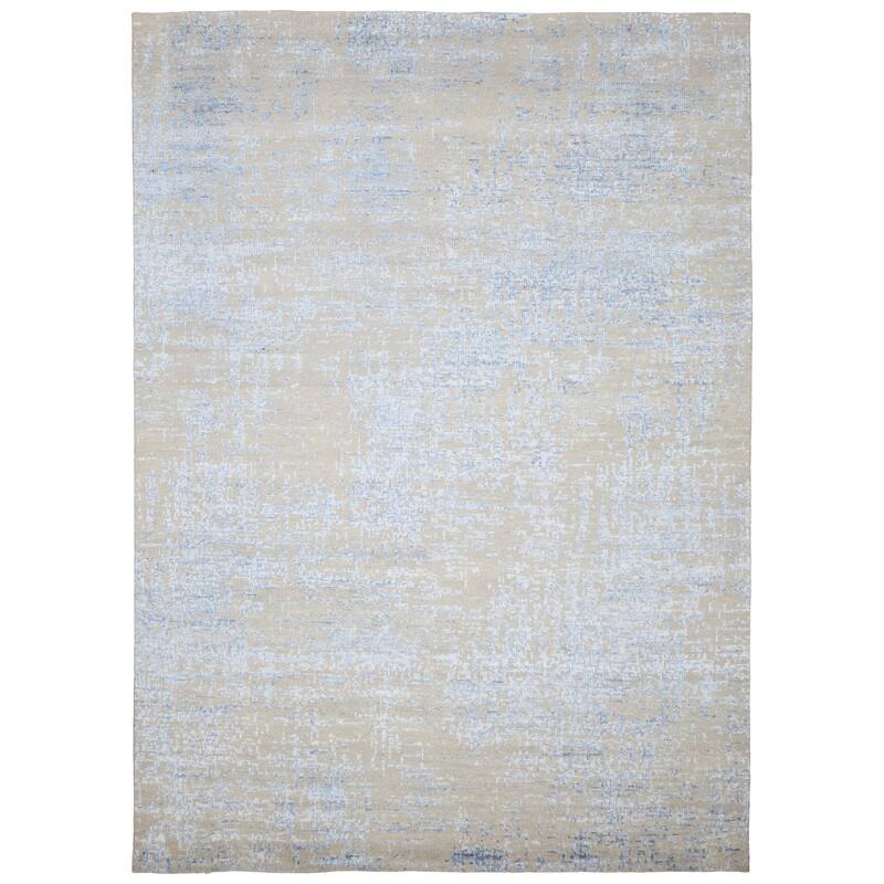 ECARPETGALLERY Hand-knotted Elysian Taupe Silk, Wool Rug - 8'2 x 11'7
