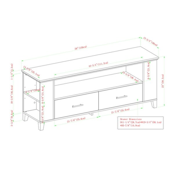 Porch & Den 59-inch Storage TV Stand Console