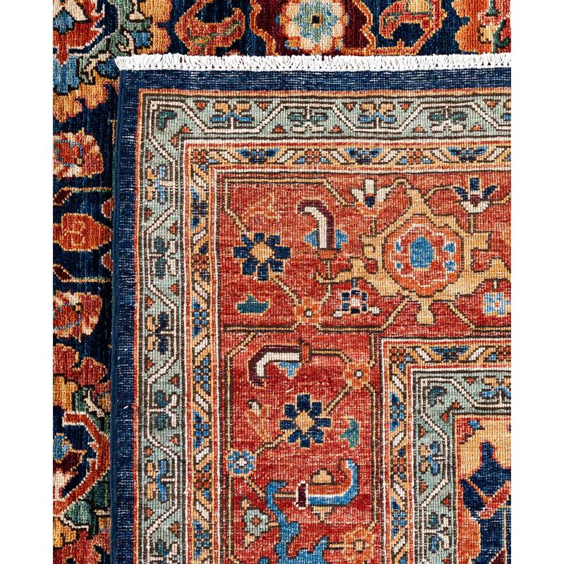 Serapi One-of-a-Kind Hand-Knotted Area Rug - Blue - 9' 2" x 11' 9"
