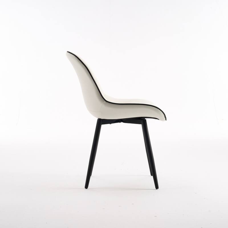 Modern Dining Chairs Set of 2 with Curved Backrest