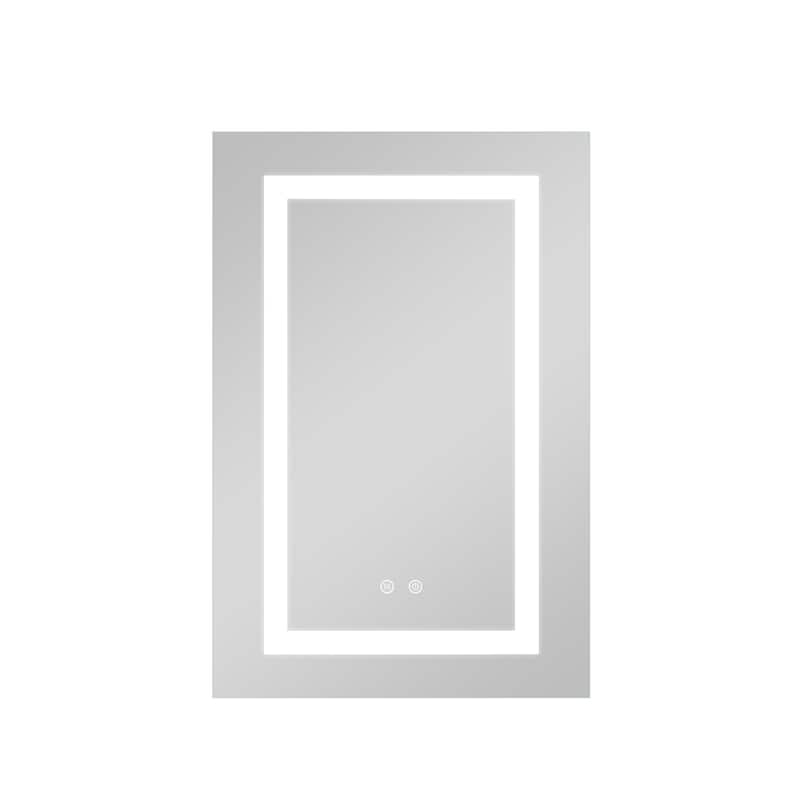 30" H Recessed or Surface LED Mirror Cabinet with Adjustable Glass Shelves,Defogger, Dimmer And Outlets & USB Ports
