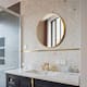 Neutypechic Modern Thin Frame Wall-Mounted Vanity Round Mirror