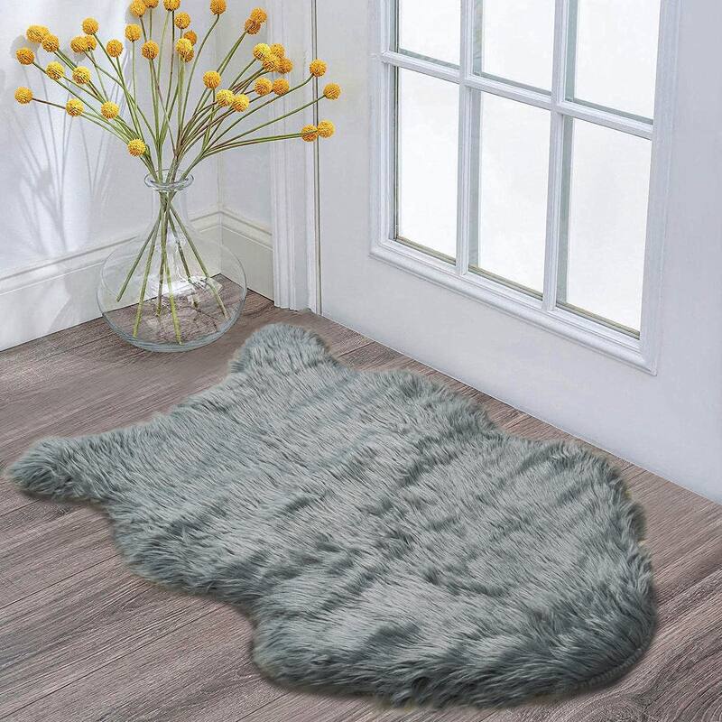 Serenta Shag Sheepskin Silky FauxFur Area Rug Sofa Decor - 24" x 36" - 24" x 36"
