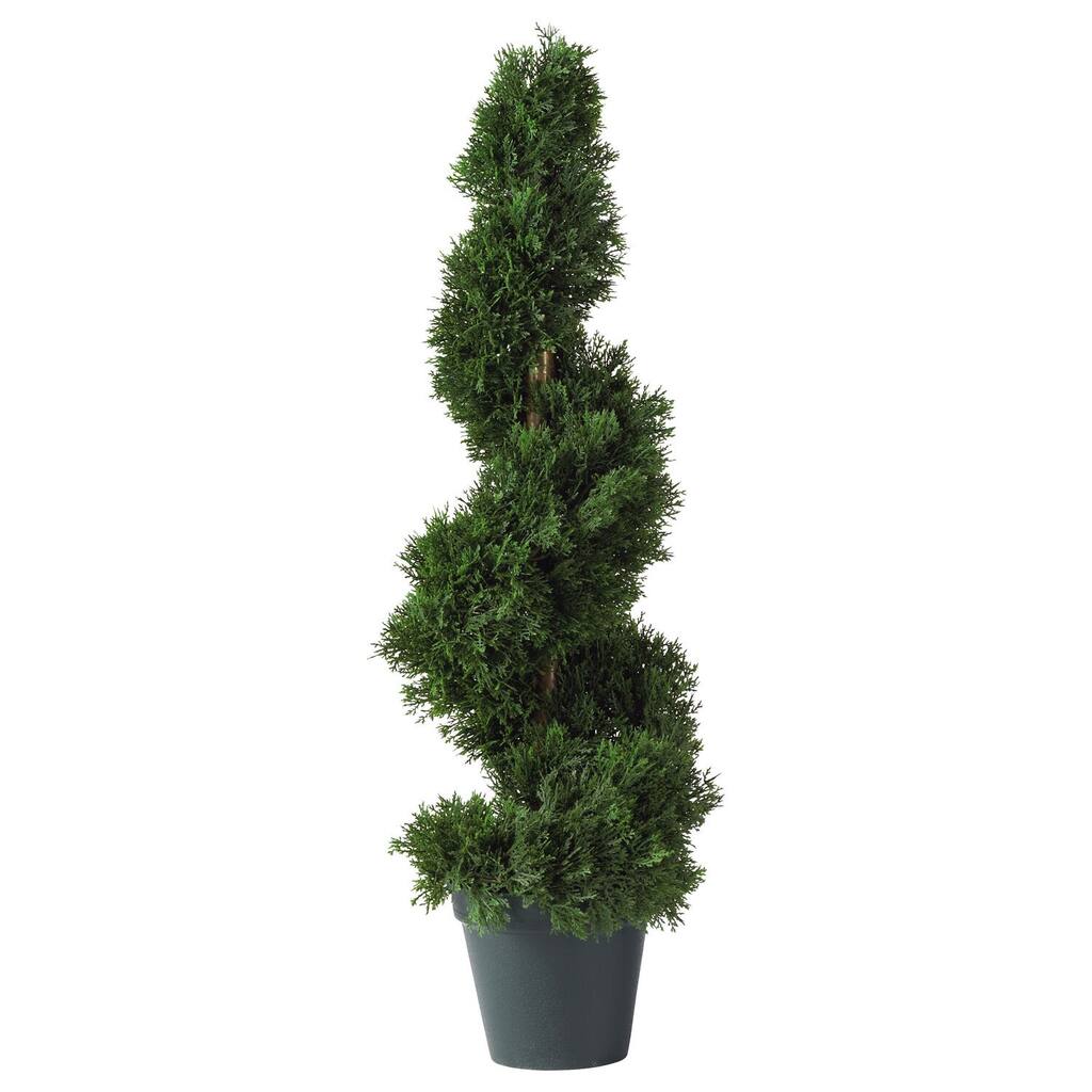 Spiral Silk Tree - 2ft Indoor Outdoor Accent, Realistic Textured Leaves, Colonial Style Decor - 2ft.