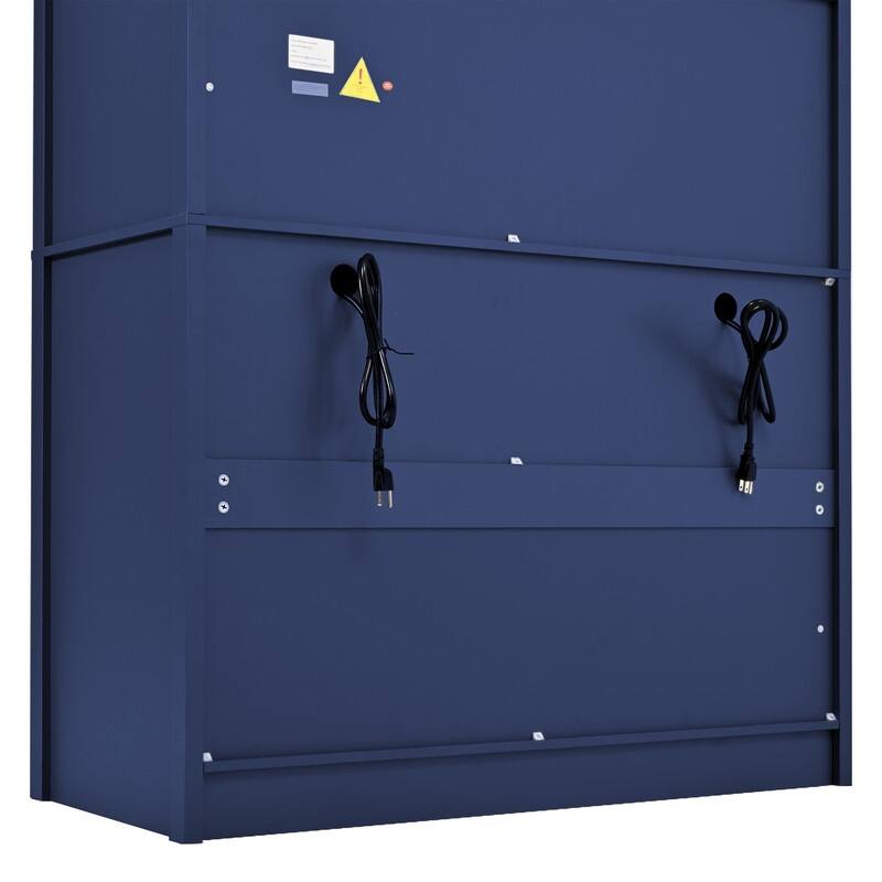 Modern 80.1" Tall Freestanding Kitchen Pantry Cabinet with Adjustable Shelves and 2 Power Outlets