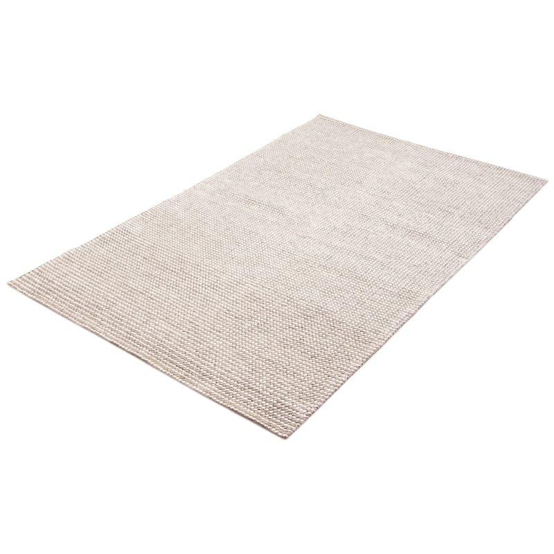 ECARPETGALLERY Braid weave Sienna Taupe Wool Rug - 5'0 x 8'3