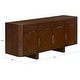 preview thumbnail 3 of 13, SAFAVIEH Couture Dorothea 71-Inch Metal Dresser, Walnut - 71" W x 18" D x 30" H