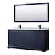 Option Dark Blue / White Carrara Marble Top / Matte Black