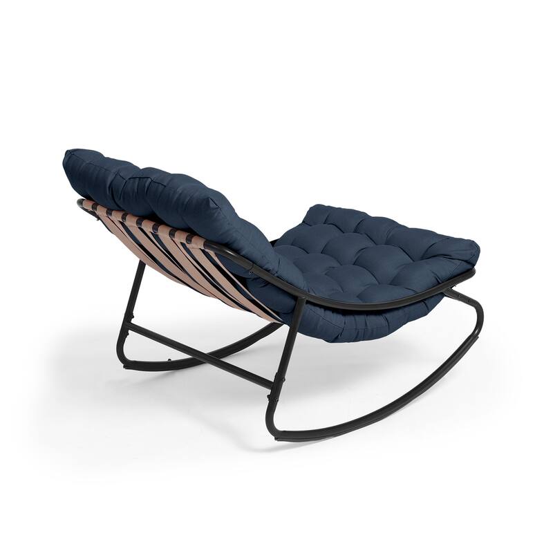 Scopp Rocking Chair Outdoor Patio Scoop Rocking Lounge Chair with Cushions - On Sale ...