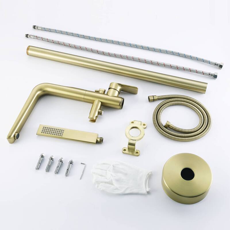 Freestanding Bathtub Faucet With Hand Shower Floor Mount Tub Filler Faucet With Handheld Shower High Flow Bathroom Tub Faucets