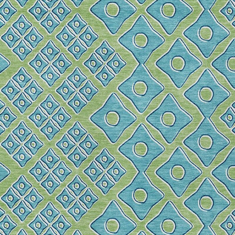 HomeRoots Geometric Transitional Rectangle Outdoor Rug