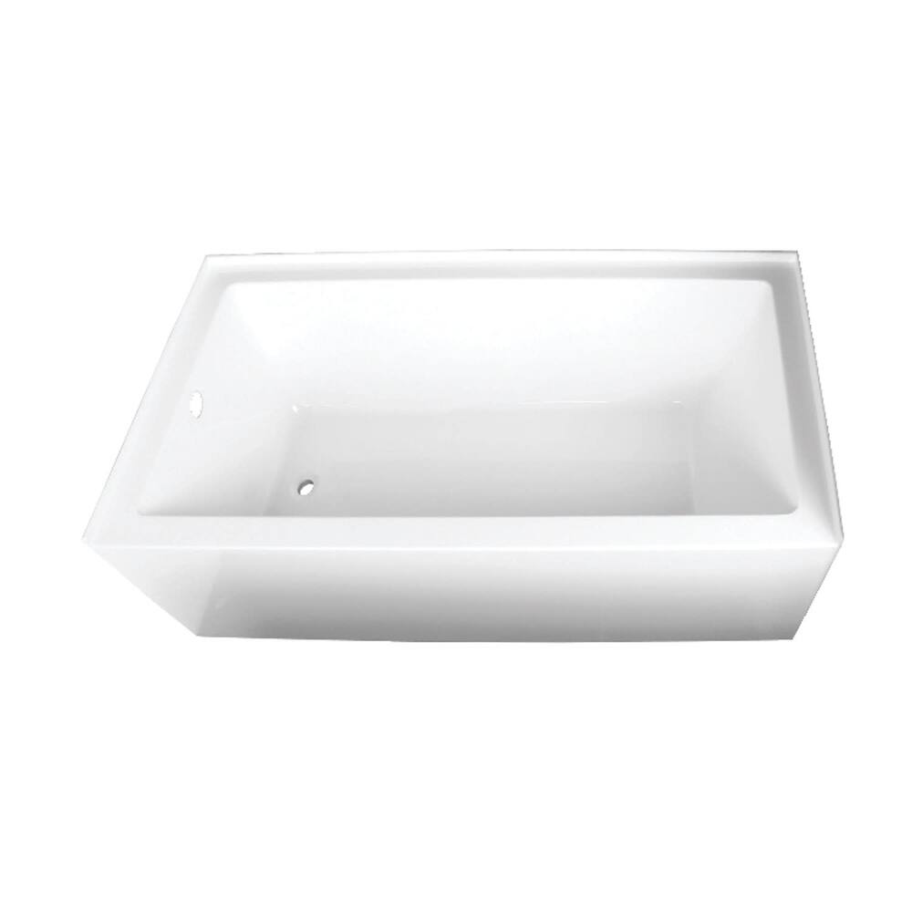 Kingston Brass Aqua Eden 66" Three Wall Alcove Acrylic Soaking Tub