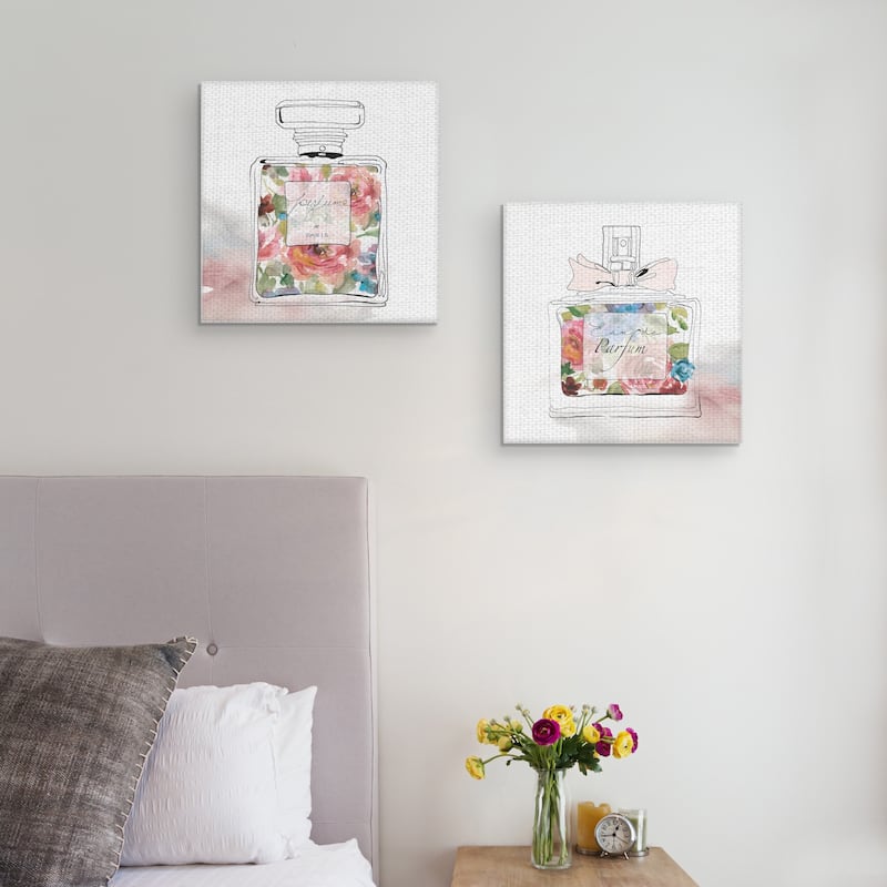 Chic Flower Perfume I, II by Carol Robinson Canvas Art Prints