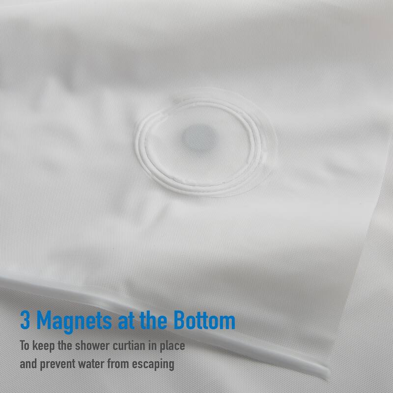 Bath Bliss 2 Pack Heavy Weight Shower Liner in Frost
