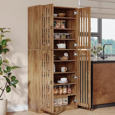 70.8 Inch Tall Kitchen Pantry Cabinet with Adjustable Shelves