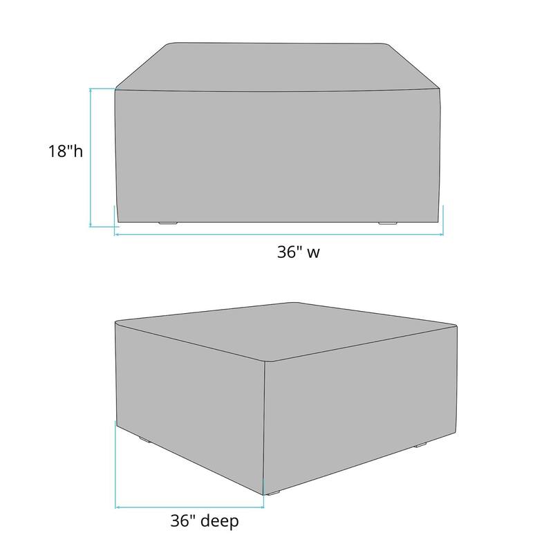 Allan Andrews Universal 36" Square Linen Slub Ottoman with Cover