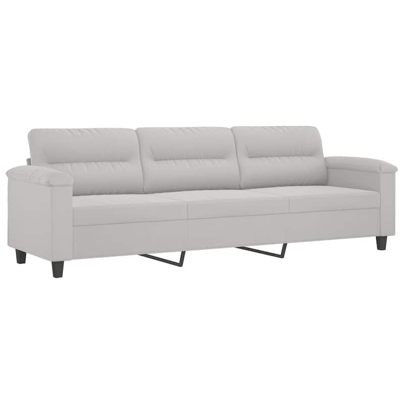 vidaXL Sofa Sectional Modern Couch with Pillows and Cushions Microfiber Fabric