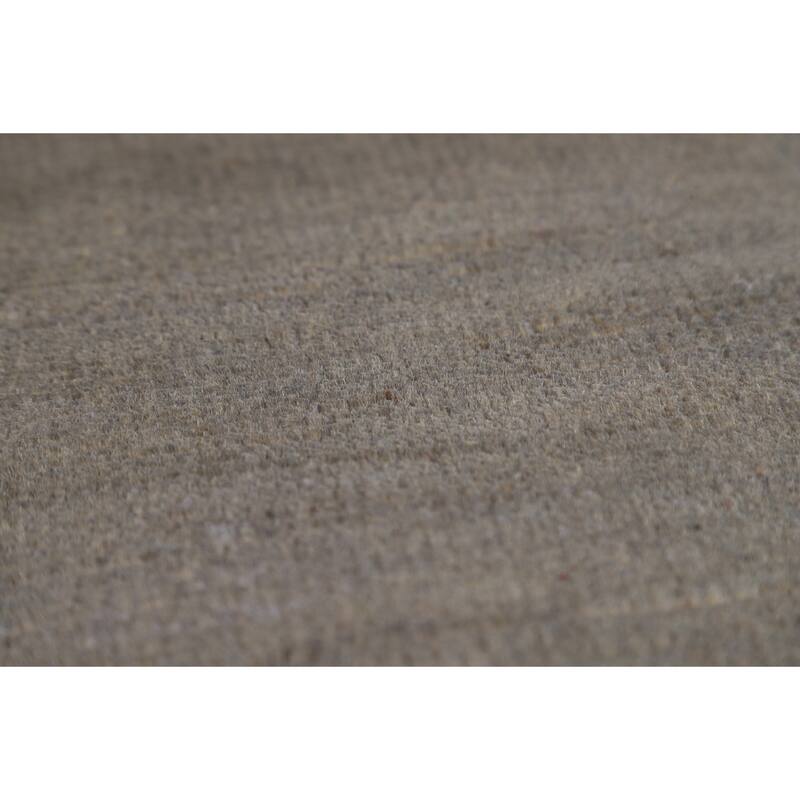 Modern Gabbeh Oriental Rug Handmade Grey Wool Carpet - 4'10"x 6'10"